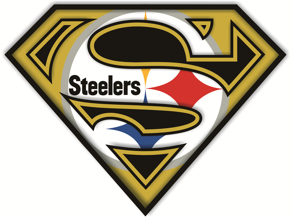 Pittsburgh Steelers superman logos v2 diy fabric transfer